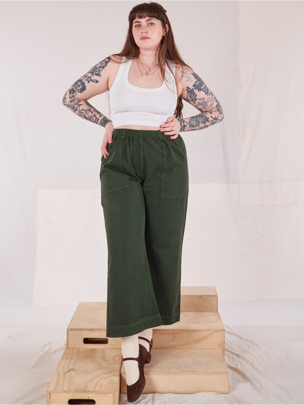 Big Bud Press Olive Green Wide Leg Action Pants  Size Small - Brand New.